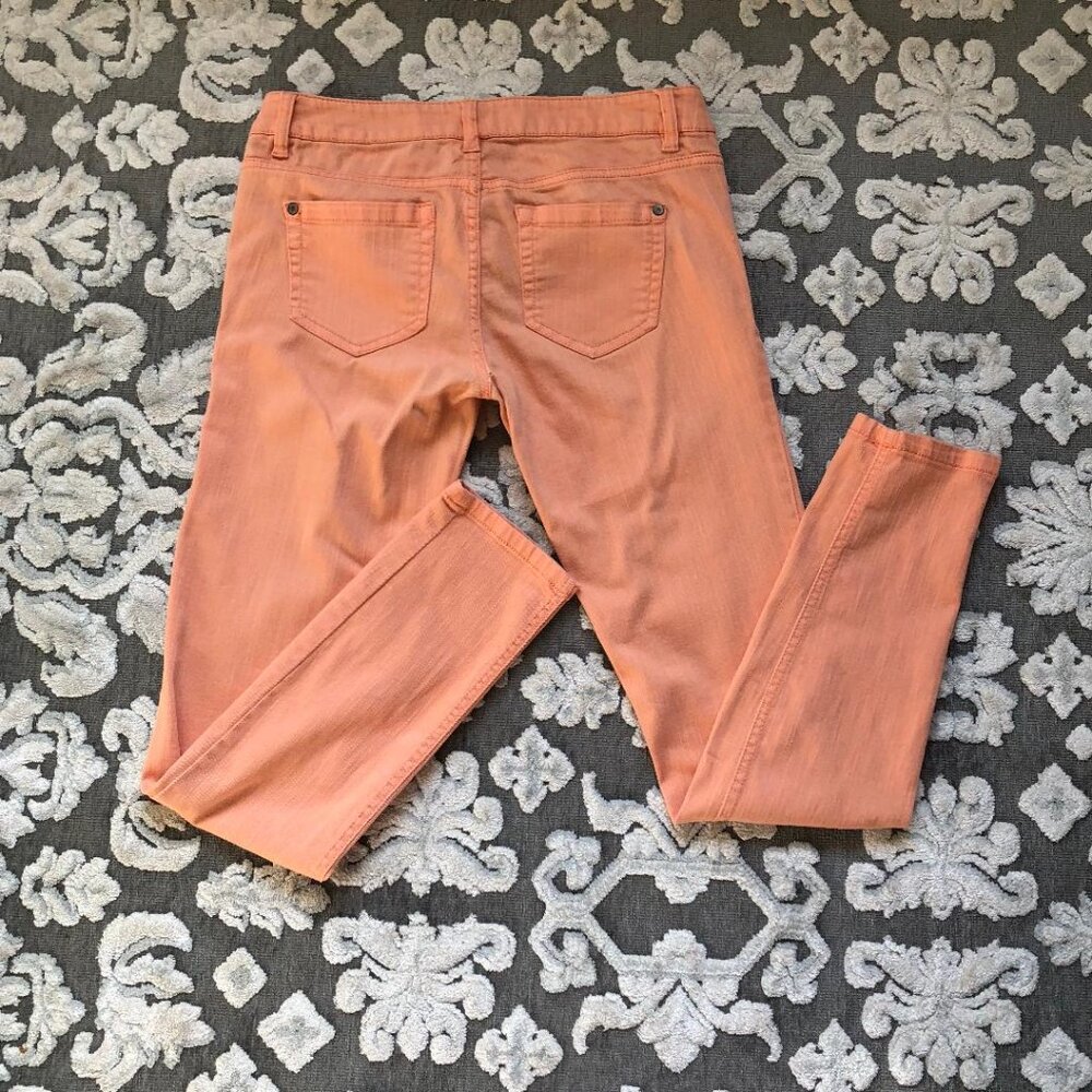 Tinseltown Pale Orange Cotton/Spandex Skinny Jeans Juniors Size 5 - Picture 2 of 8